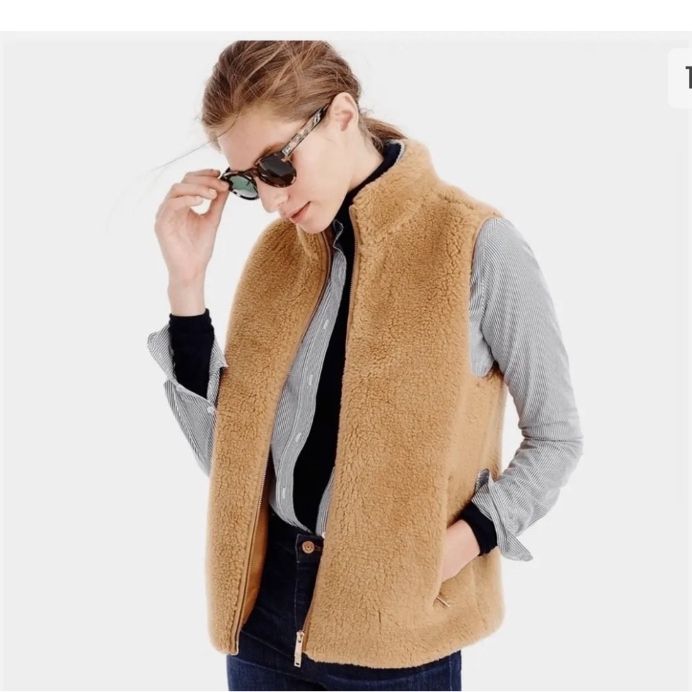 J Crew Plush Fleece Excursion Vest